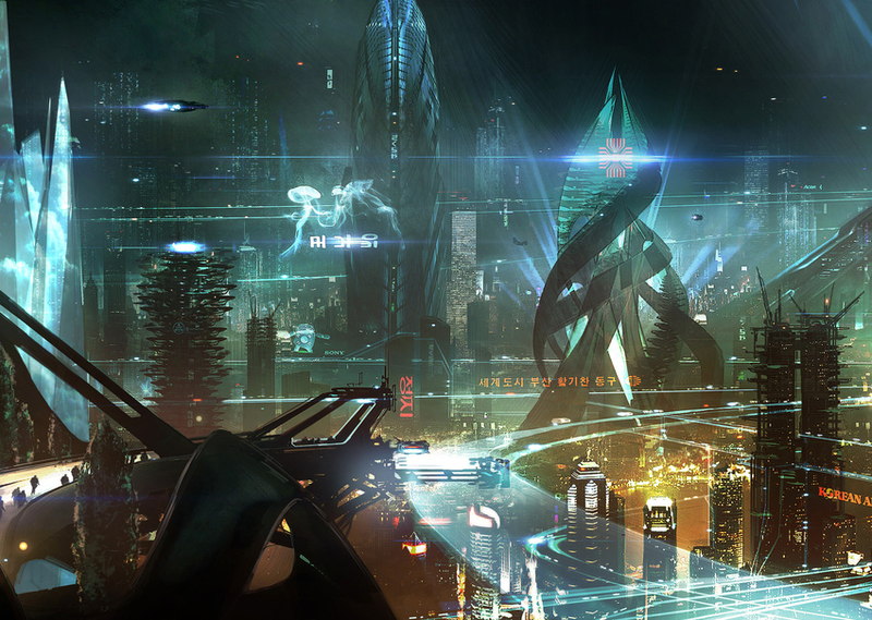 Illustration for article titled An Exclusive Look at the Stunning Concept Art Behind Cloud Atlas' Future Seoul